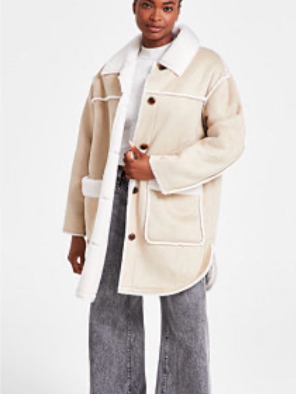 UGG Women's Takara Luxe Fluff Mid Sherpa Jacket
